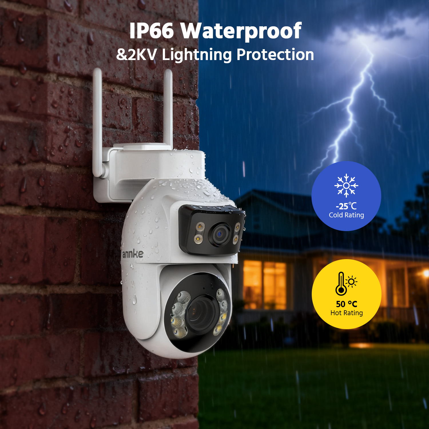 Home Security Google Camera - ANNKE 3 İnç PTZ Çift Lensli