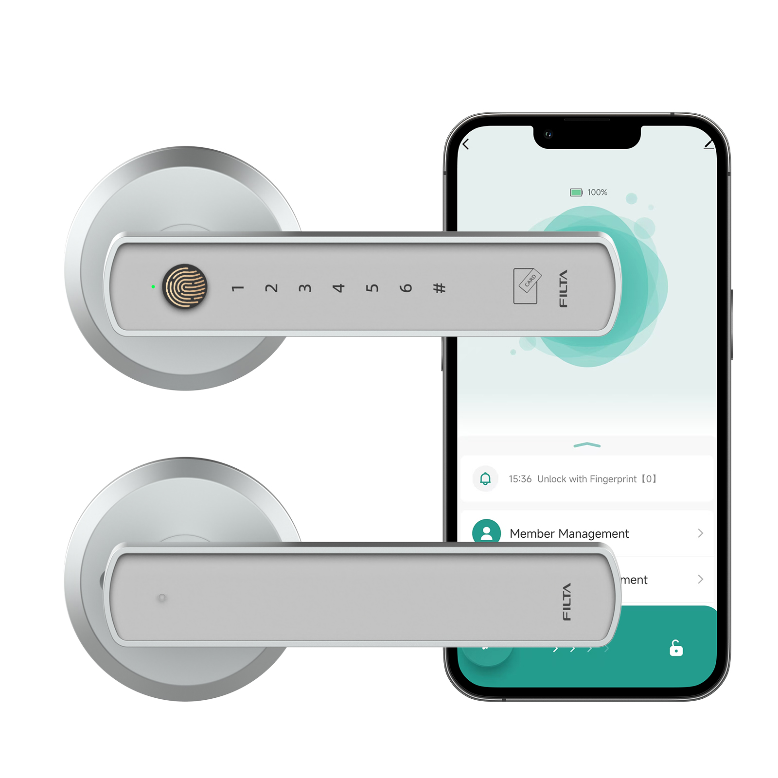 Home Security Keypad - Viladepot Akıllı Kilit Parmak İzi, Şifre,