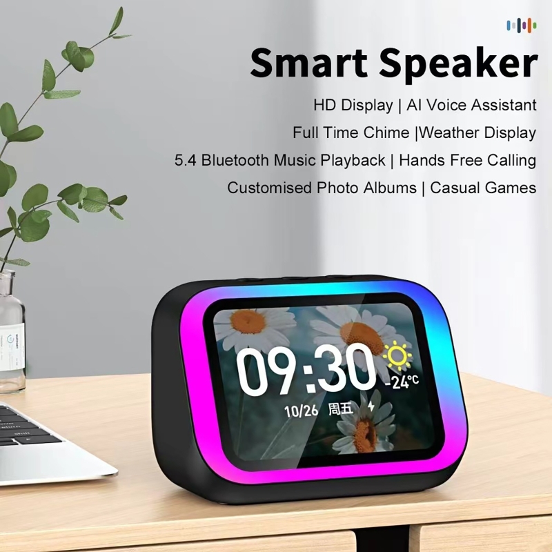 Home Security Electronics - AI Sesli Asistan Bluetooth Hoparlör RGB