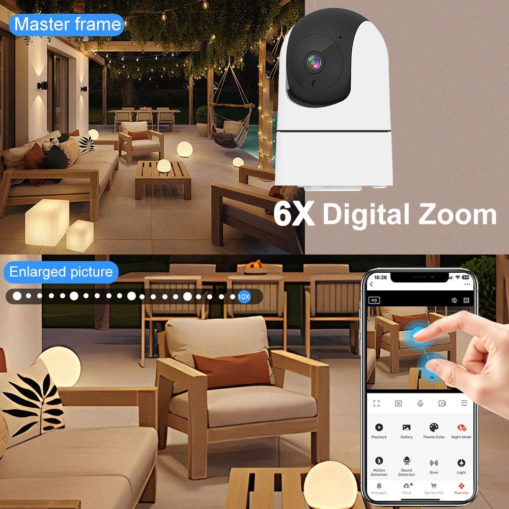 Home Security Google Camera - 6MP WiFi Kamera Tuya Akıllı Ev