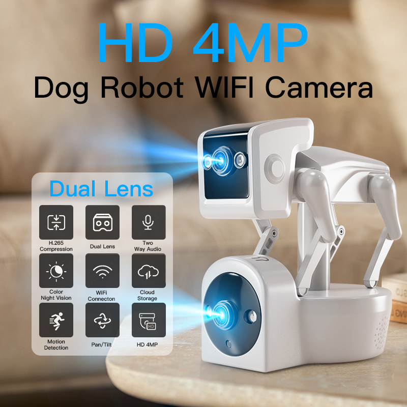 Home Security Robot Dog - 1080P 5G Çift Lens Robot Köpek