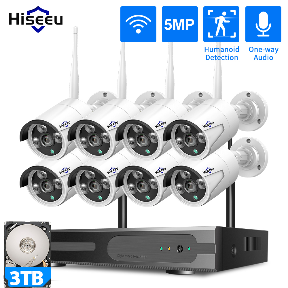 Home Security And Monitoring - Hiseeu 3/5/8MP WiFi CCTV Kamera Güvenlik