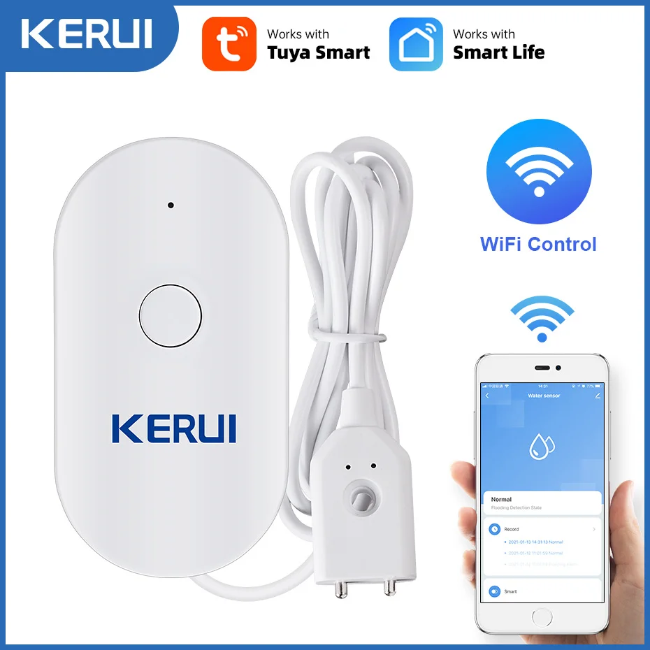 KERUI WiFi Su Sensörü Akıllı E - Home Security And Monitoring incelemesi ve fiyatı