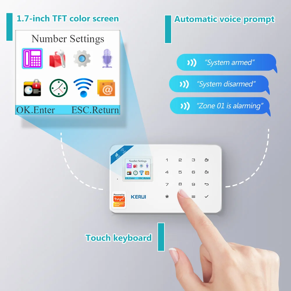 KERUI W181 Alarm Sistemi Güven - Home Security Google Camera incelemesi ve fiyatı