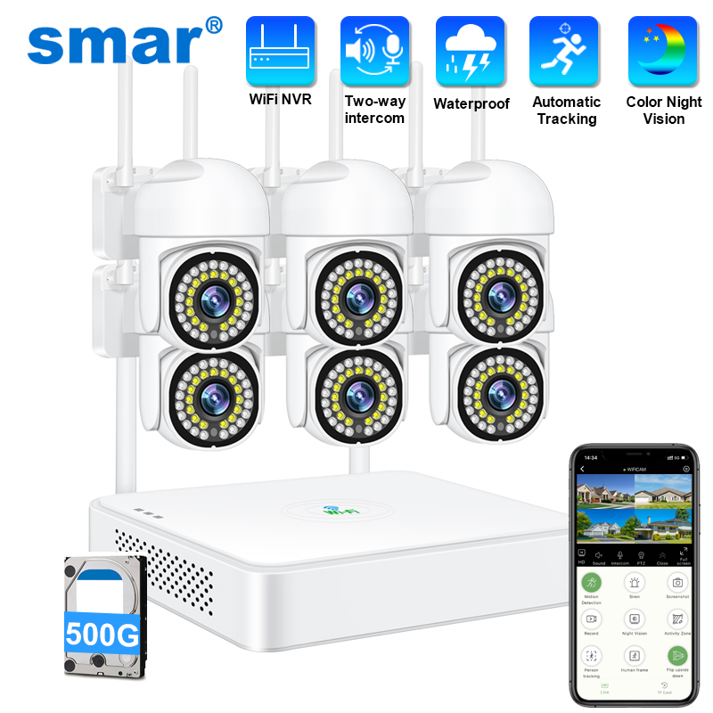Smar 3MP Kablosuz CCTV Güvenli - Home Security Outdoor Camera System incelemesi ve fiyatı