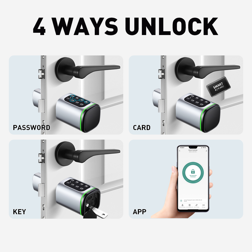 Akıllı Silindir Kilit Tuya 60- - Home Security Keypad incelemesi ve fiyatı
